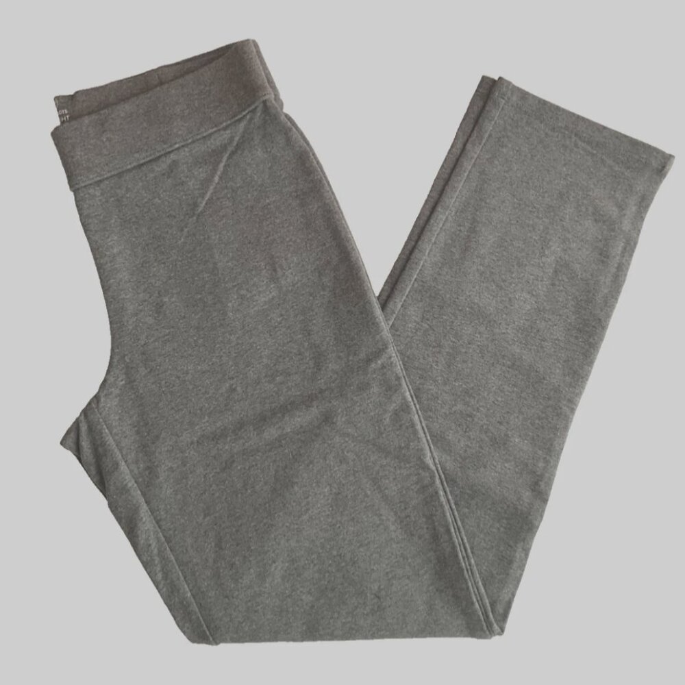 T by Talbots Heather Grey Back Pockets Straight Pants